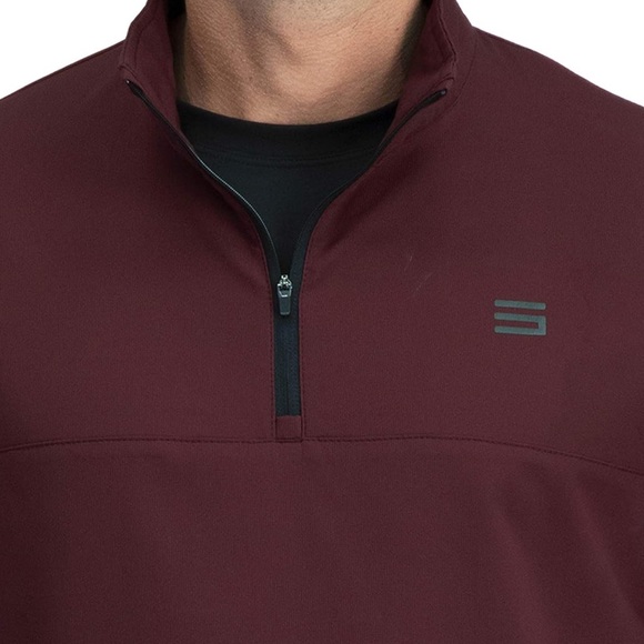 Three Sixty Six Men’s Vented, Dry Fit, 1/4 Zip Golf Jacket -(Burg) Size X-Large - Picture 10 of 14